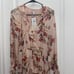 NWT Joie Floral Long Sleeve Ruffled Mini A-Line Silk Dress size XS