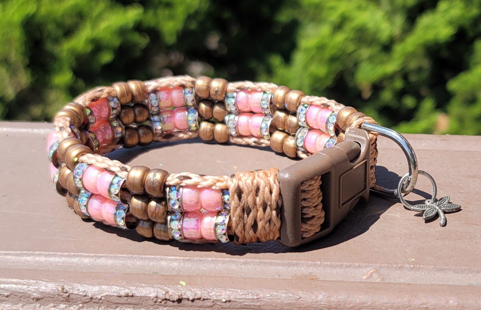 Custom Handmade Beaded Bling Dog Collar