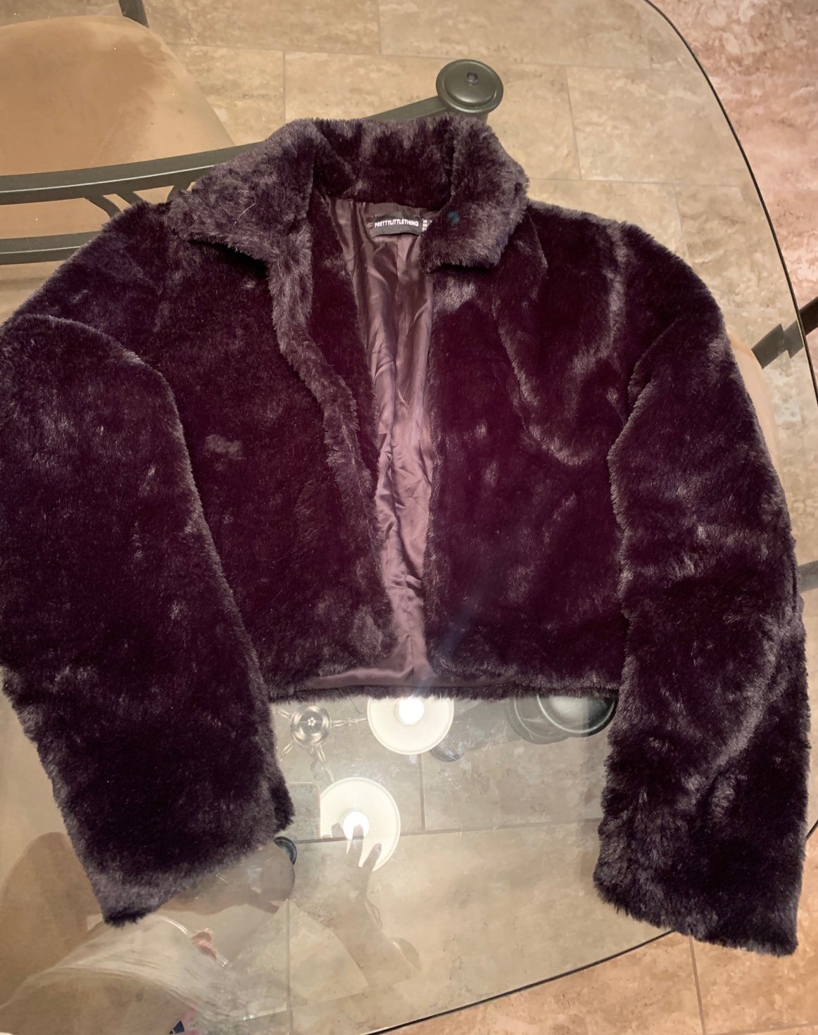Black Faux Fur Oversized Coat