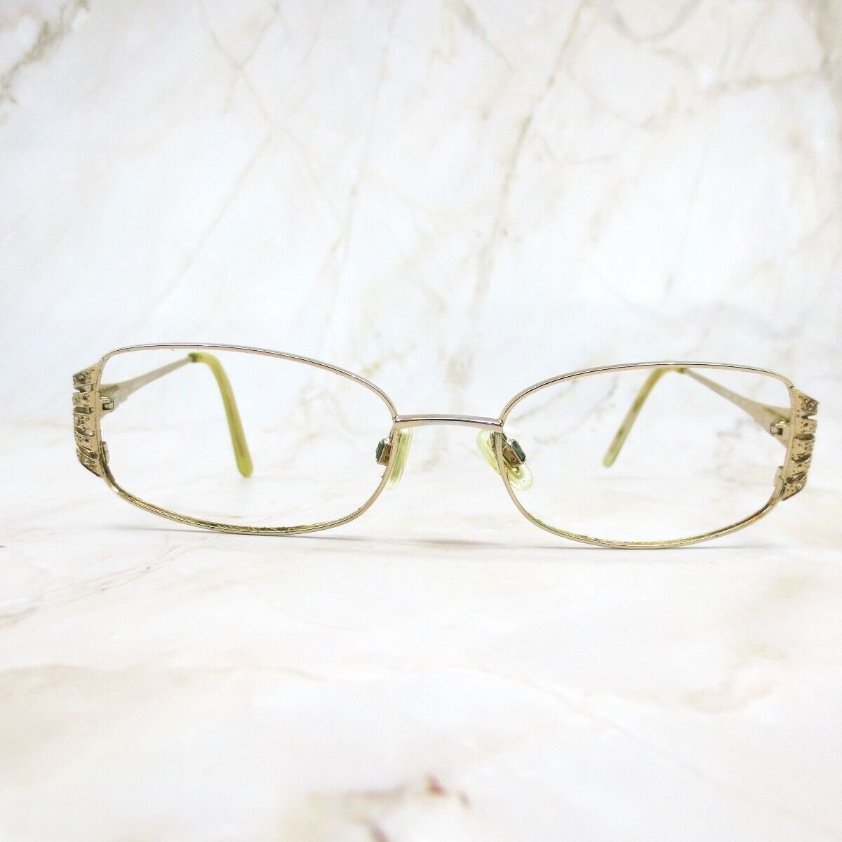 Sophia Loren Beau Rivage 48 Eyeglasses Frame Women's Gold Full Rim Rectangular