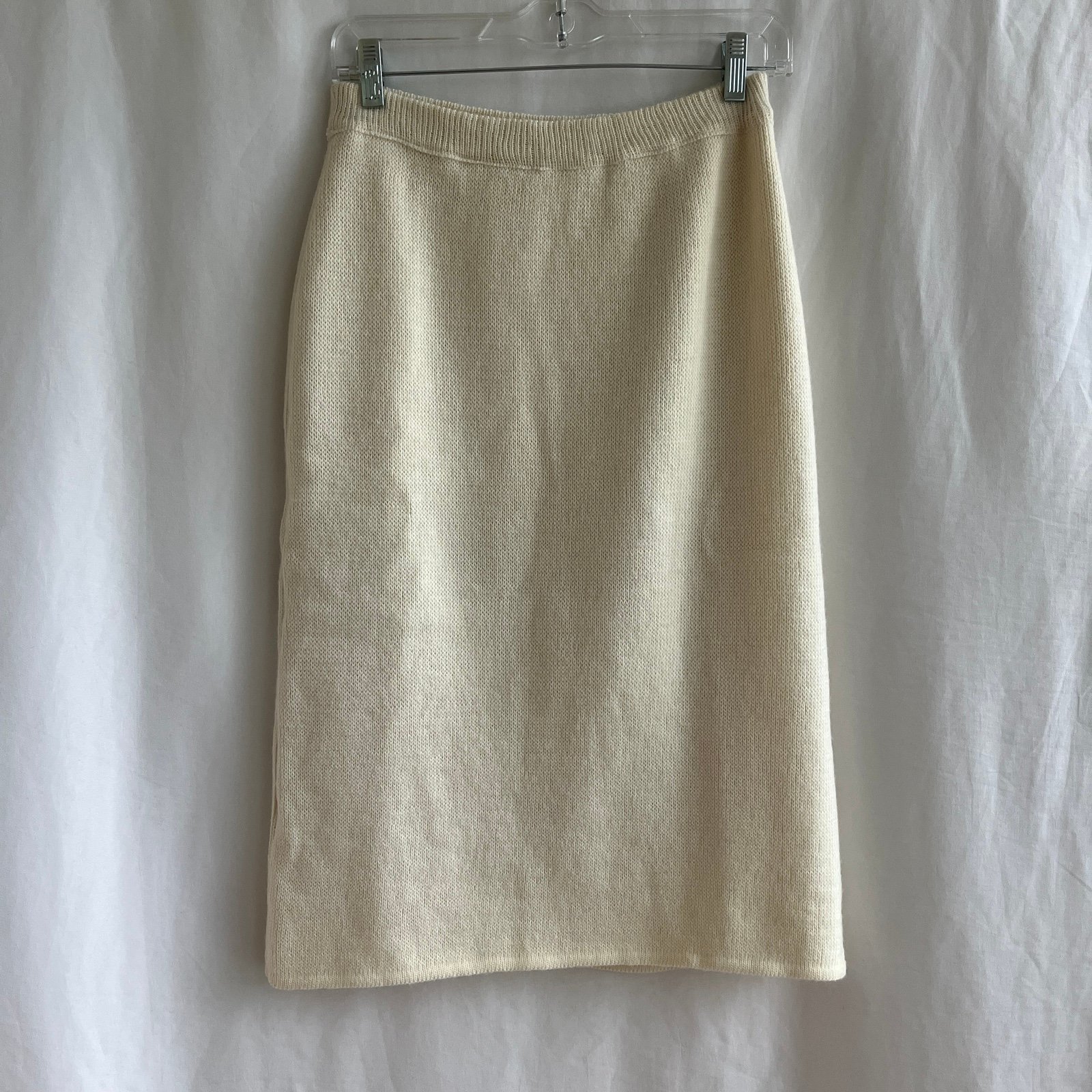 Happiness Collection Exclusive cream knit midi length, lined, Made in Italy, S-M