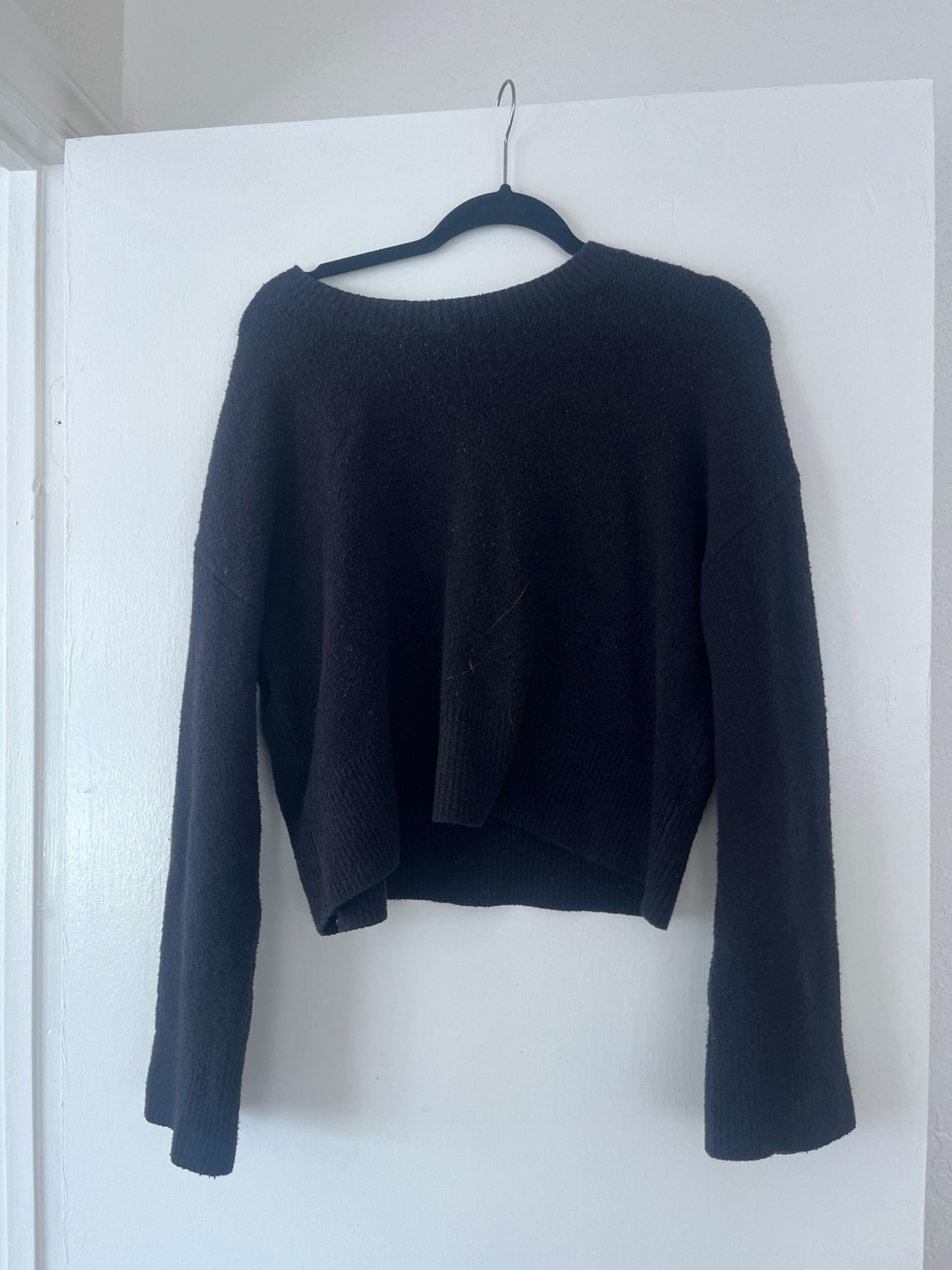 & Other Stories Black Crew Neck Sweater