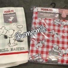 Peanuts Grill Master PEVA Flannel Tabkecloth & Kitchen Towels Set