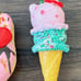 Hello Kitty Ice Cream Donut Latte Cappuccino Pancakes Dessert Squishy Ornaments