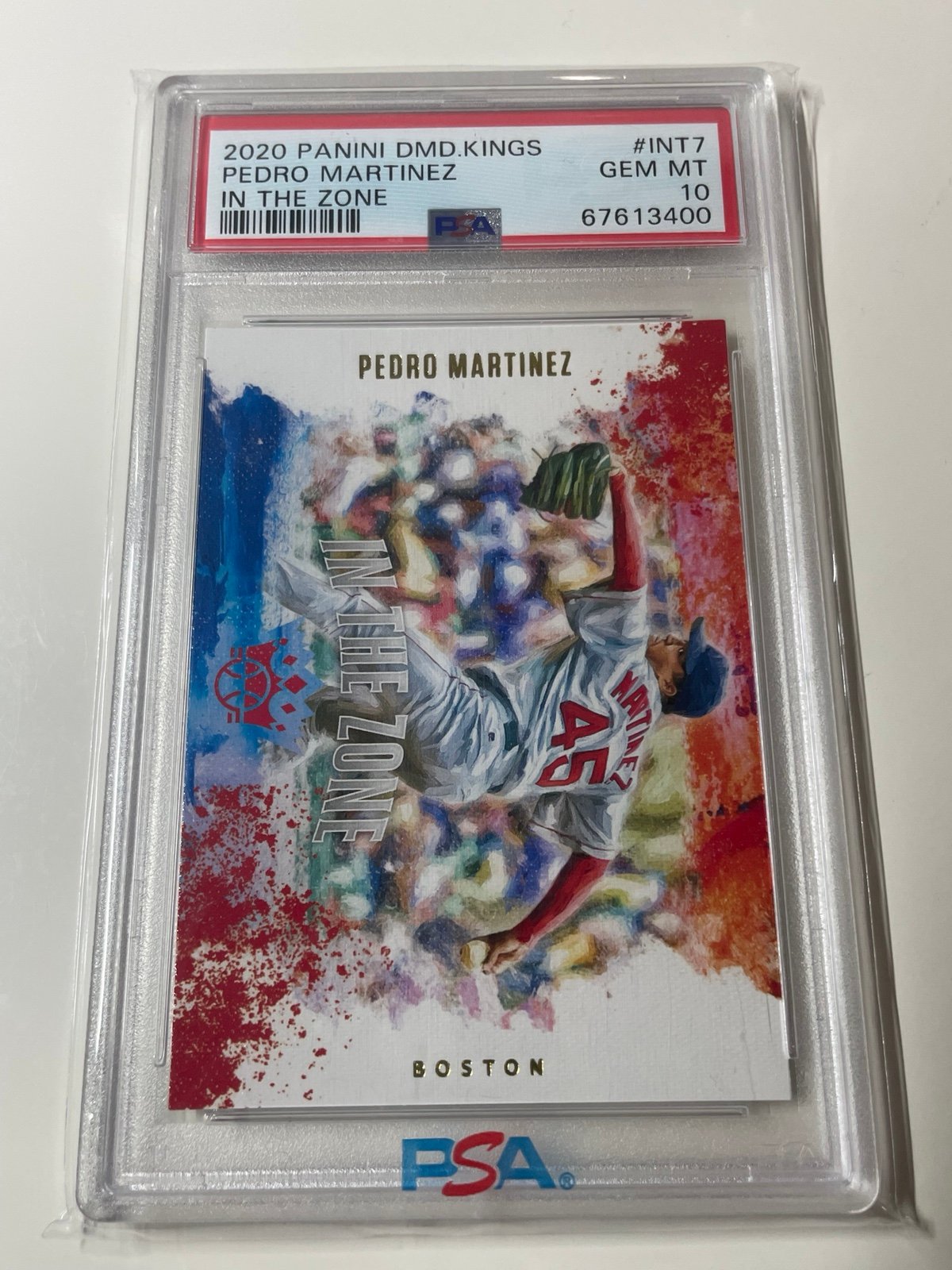 Pedro Martinez 2020 Panini Diamond Kings #INT7 In The Zone PSA 10 Boston Red Sox