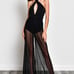 HALTER JUMPSUIT With Mesh Bottom