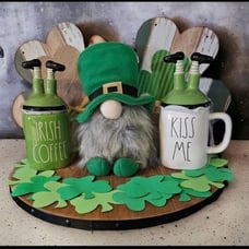 Rae Dunn 4 St Patrick topper mugs