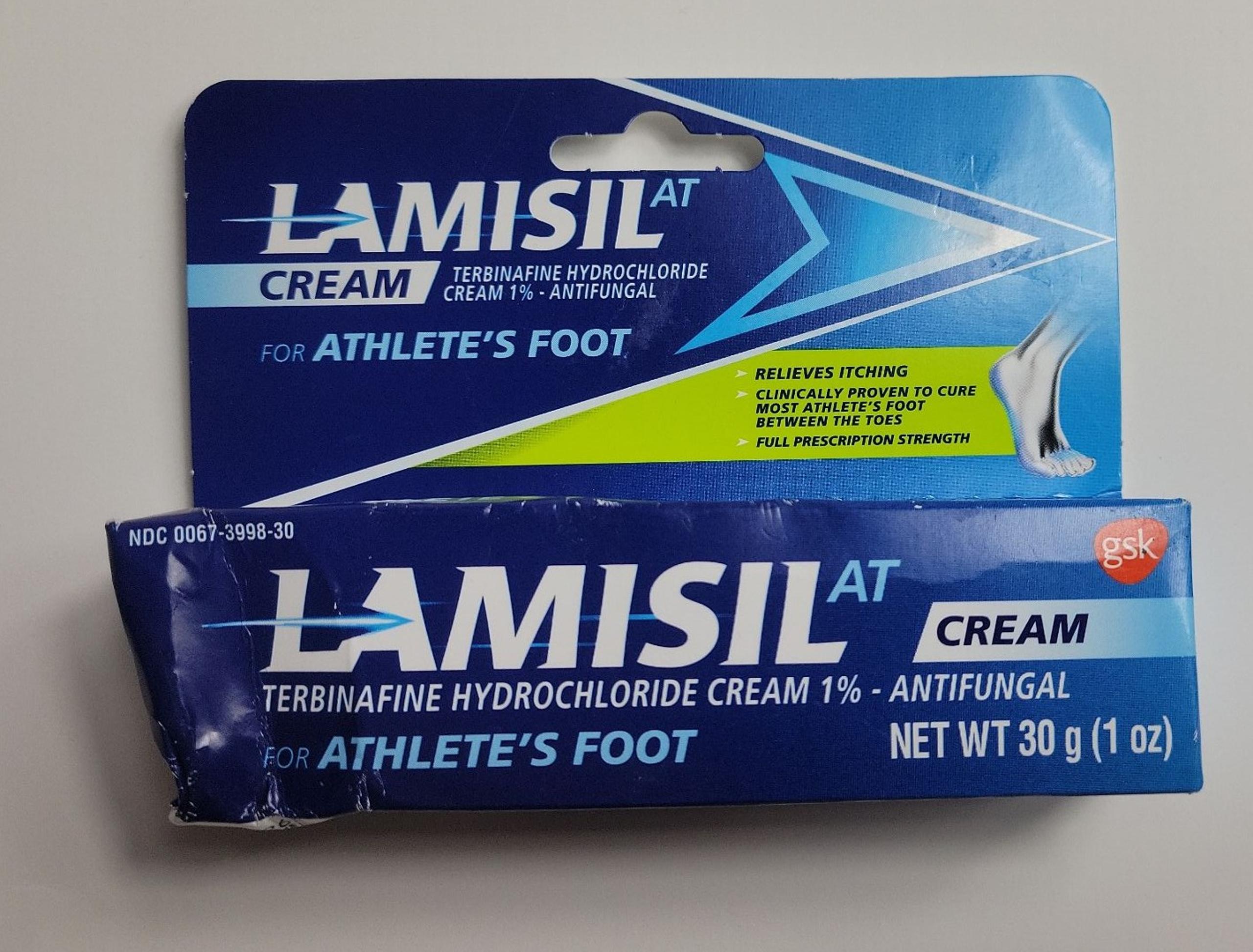 Lamisil AT Antifungal Cream for Athletes Foot Terinafine Hydrochloride 1oz 4/23