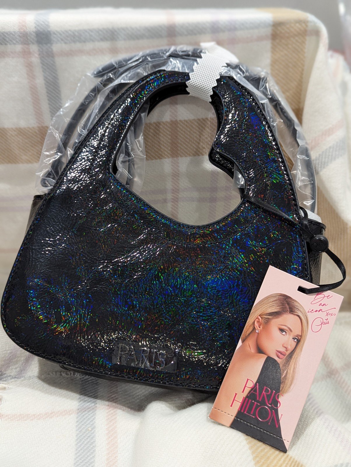 NWT PARIS HILTON Heartbreaker Top Handle/Crossbody Bag Black