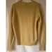 ST MICHAEL 100% Cashmere Soft Yellow Sweater Sz 40 Chest Large UK V Neck