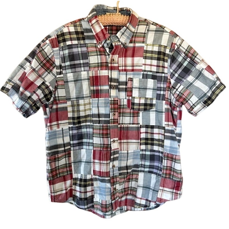 Tailor Vintage Authentic Indian Madras Plaid Shirt - Size L