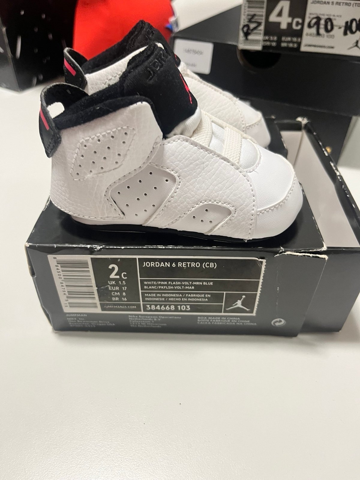 Air Jordan 6 vi crib 2c baby retro pink