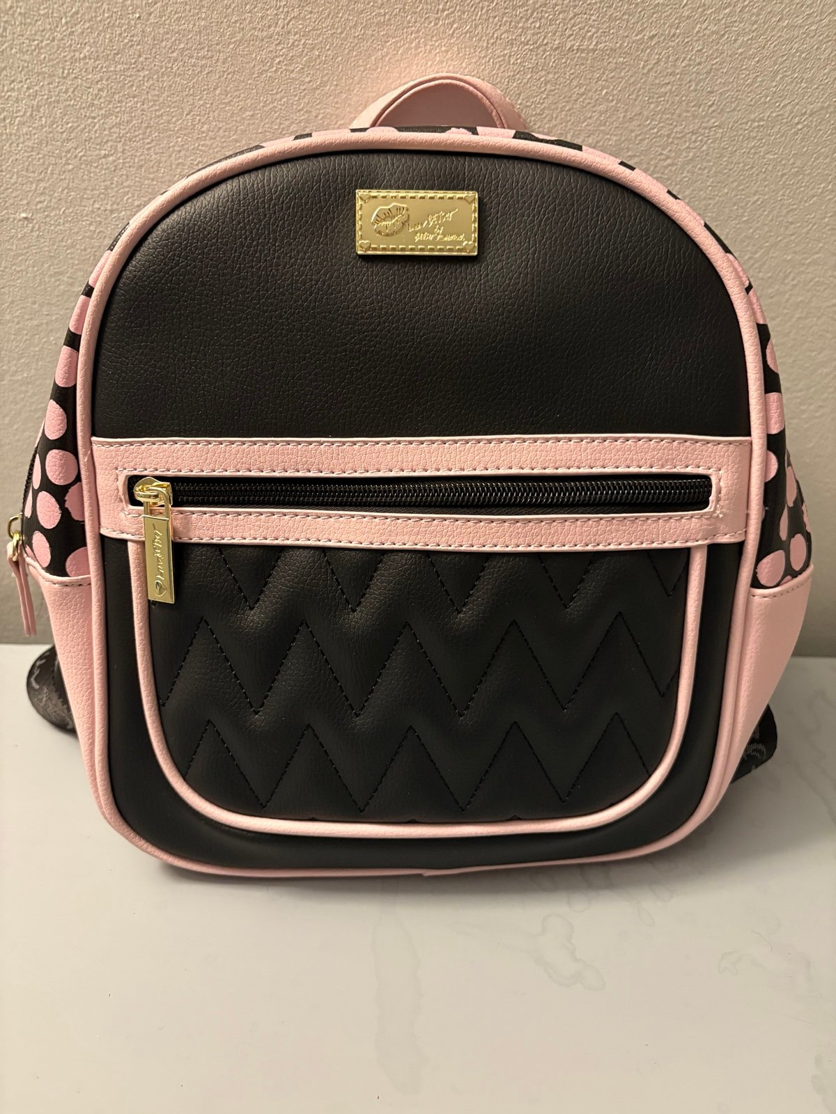 Betsey Johnson Backpack Black/ Light Pink