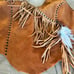 One Size Suede/Leather w/Feathers Halter Top Fringe Festival OneOfAKind Handmade