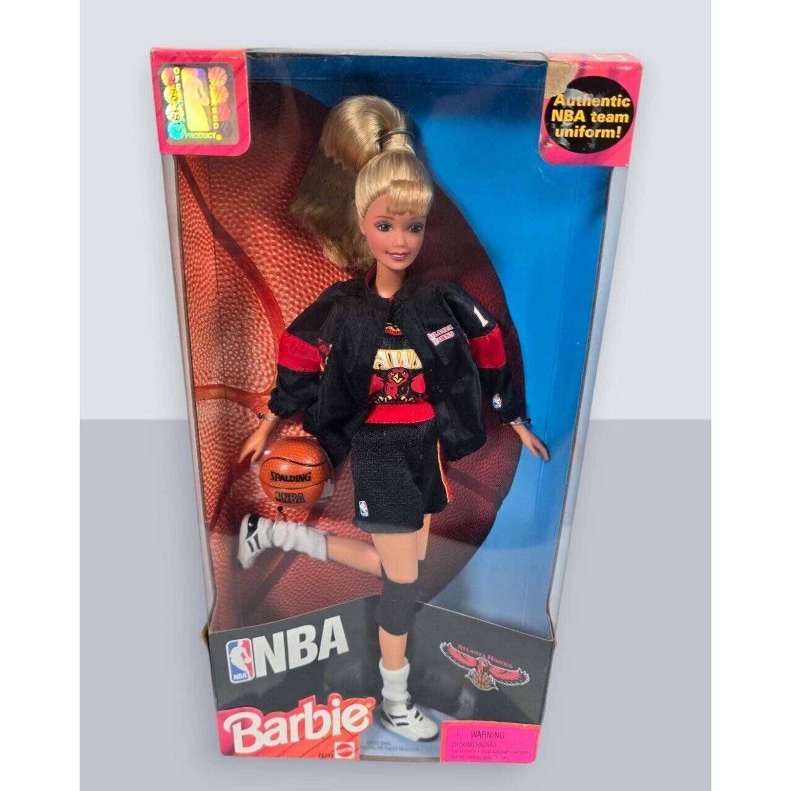 Vintage Barbie NBA Atlanta Hawks Basketball Collectible 1998 Mattel 20734