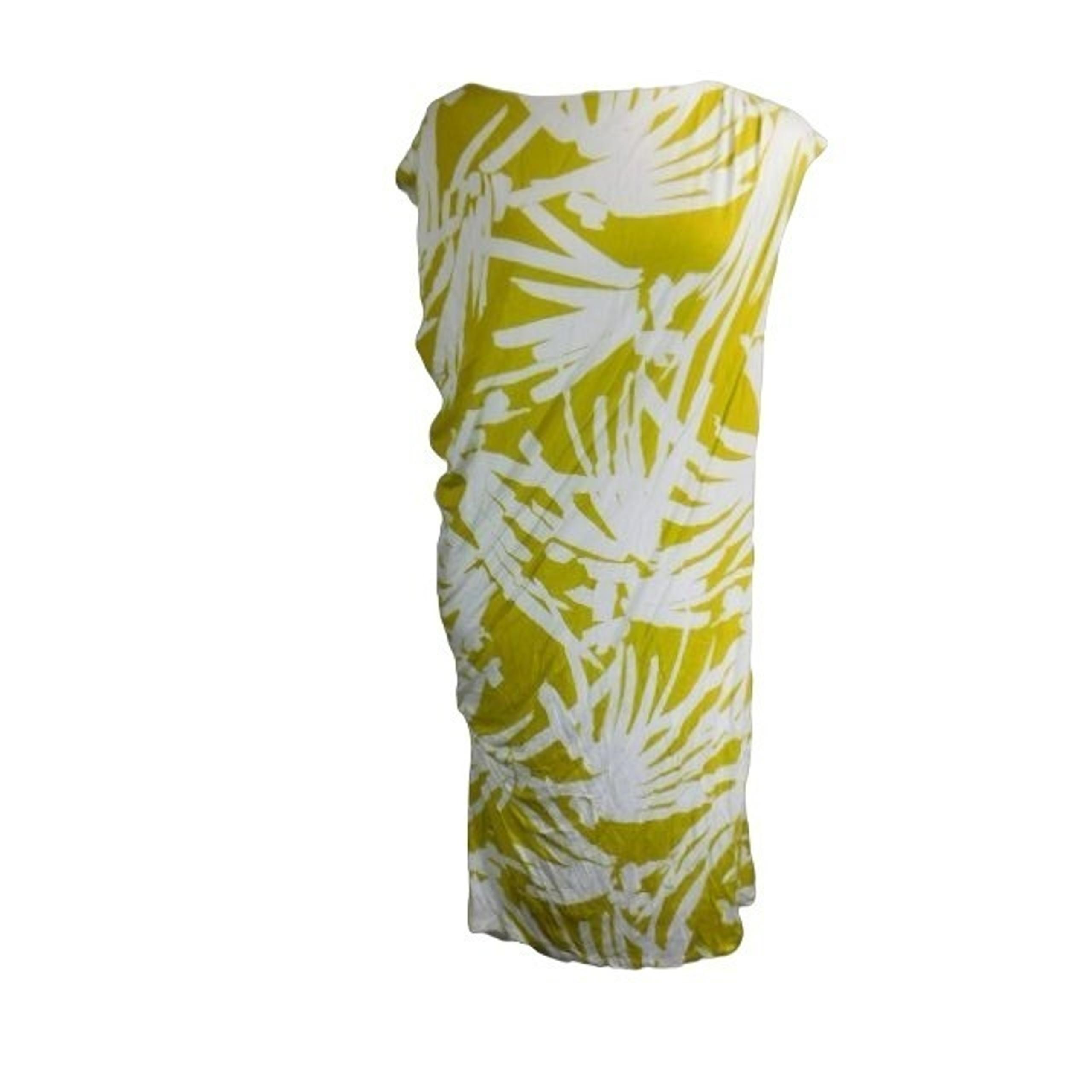 Ann Taylor Size L Large Lined Tropical Print Sleeveless Knit Dress