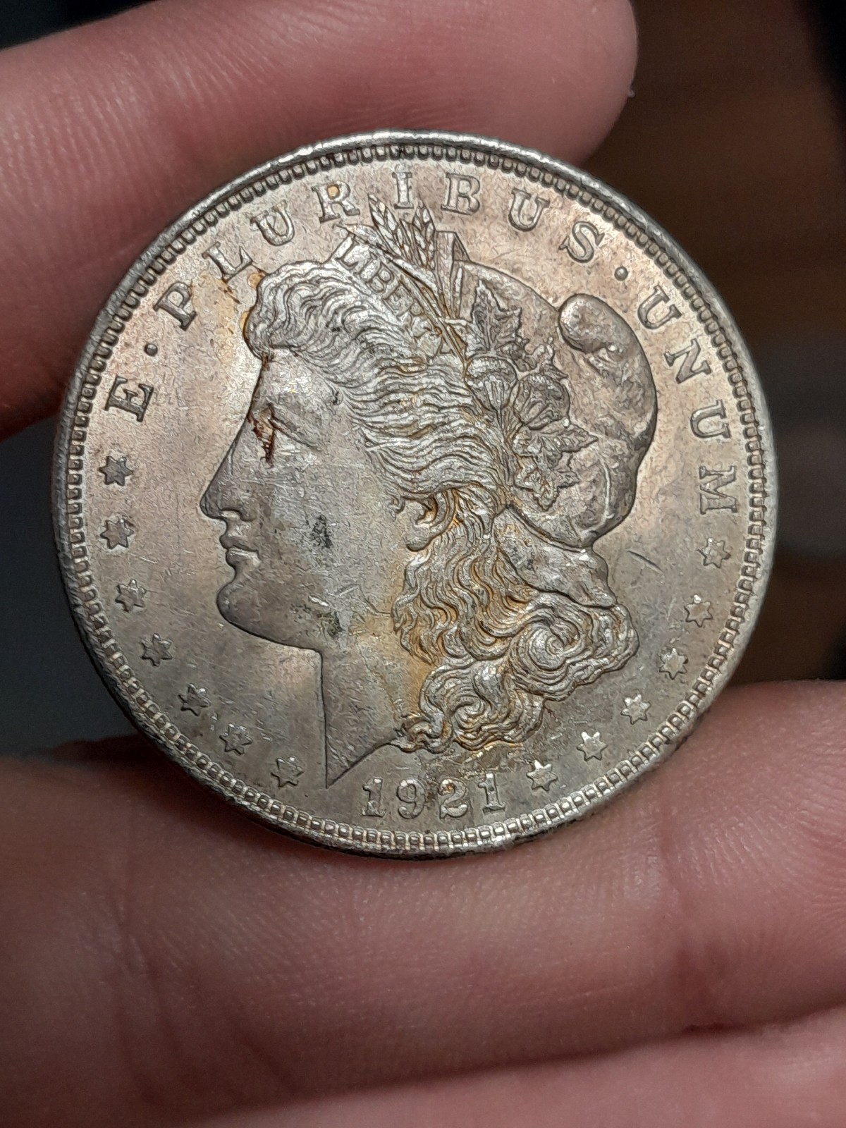 1921- P Morgan Silver Dollar AU