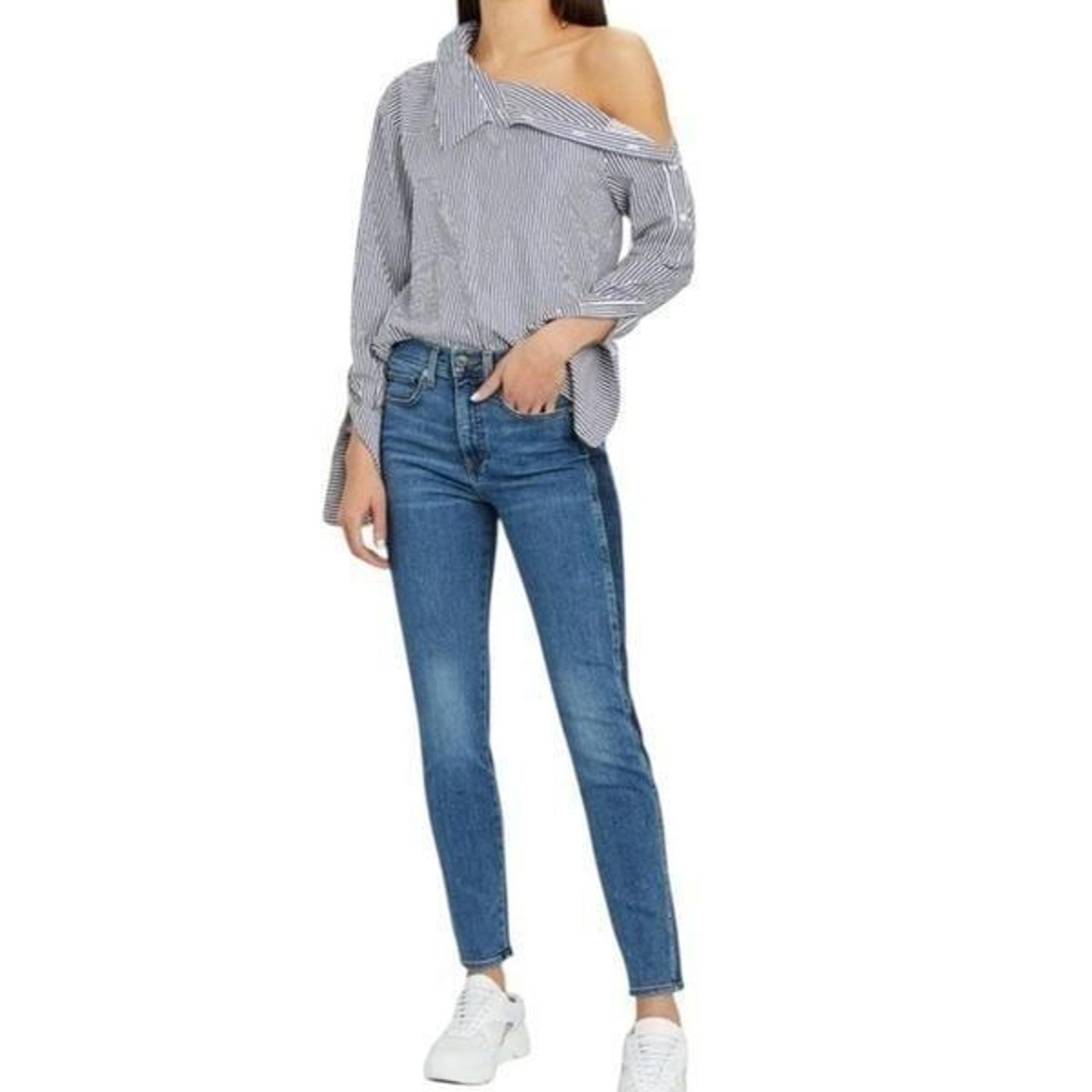 Veronica Beard Jeans Size 31/12  Kate High Rise Skinny Jeans Blue Two Tone