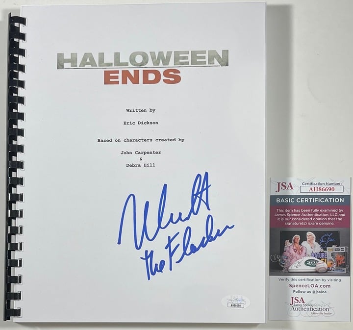 Nick Castle Signed Halloween Ends Movie Script Autograph Michael Myers JSA COA