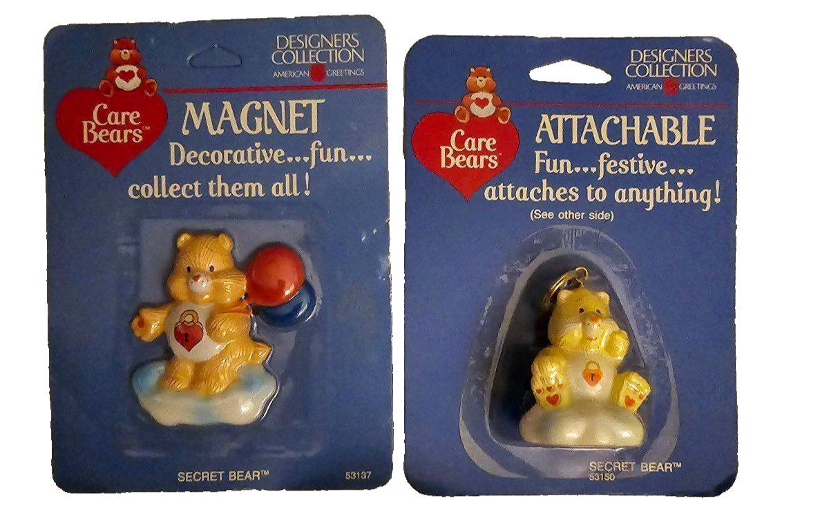 1985 Care Bears Bundle, Secret Bear Attachable & Magnet, (CB3846)