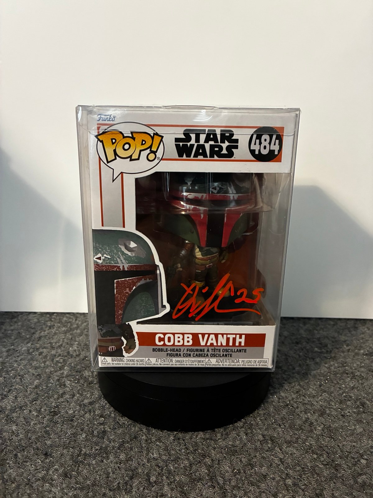 STAR WARS Cobb Vanth SIGNED William O’Neil Funko Pop SWAU CERTIFIED