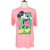 L VTG USA Disney Mickey Mouse Sport Neon Puff Paint Single Stitch Tee Shirt