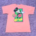 L VTG USA Disney Mickey Mouse Sport Neon Puff Paint Single Stitch Tee Shirt