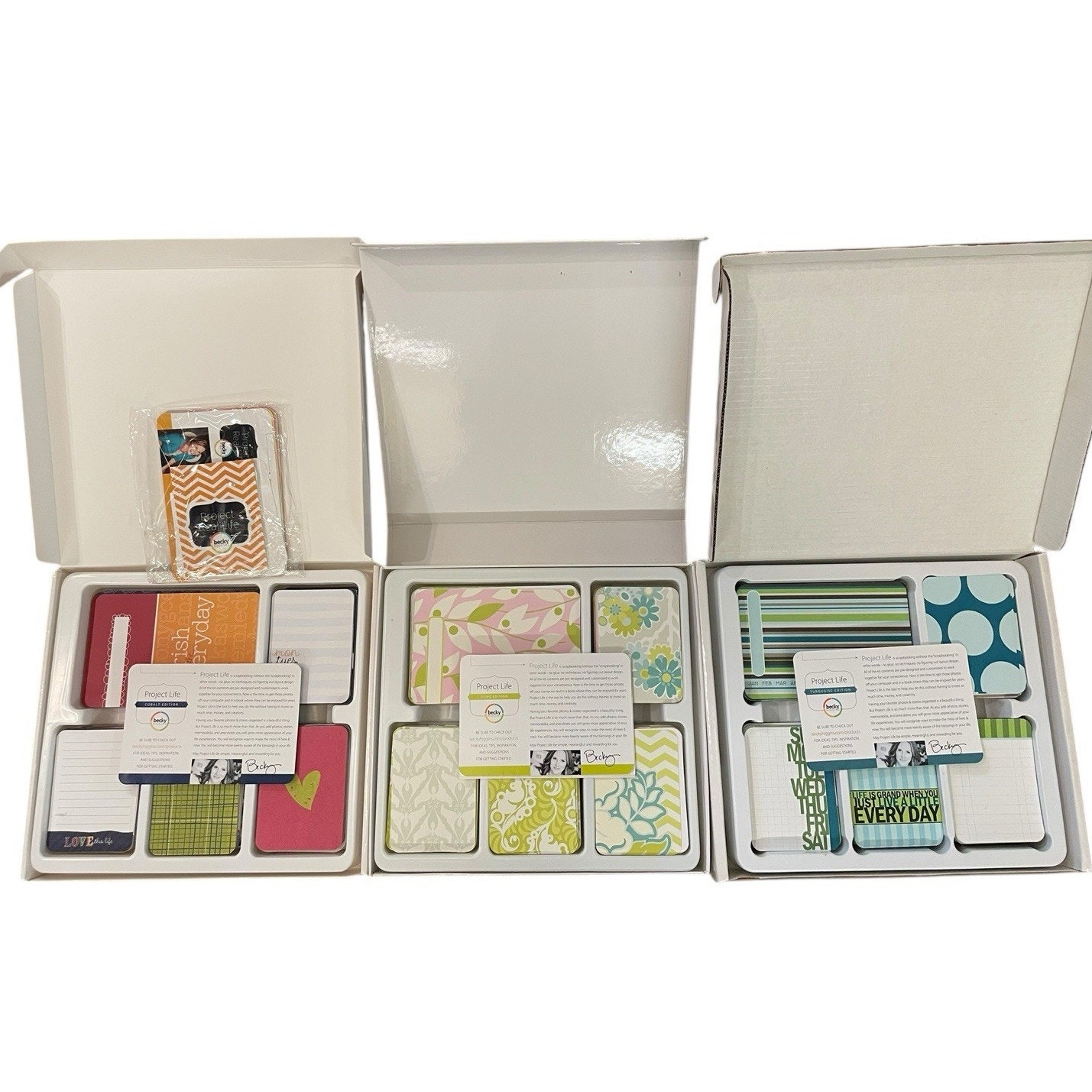 Lot Becky Higgins Project Life Kits Cobalt Olive Turquoise Editions Scrapbook