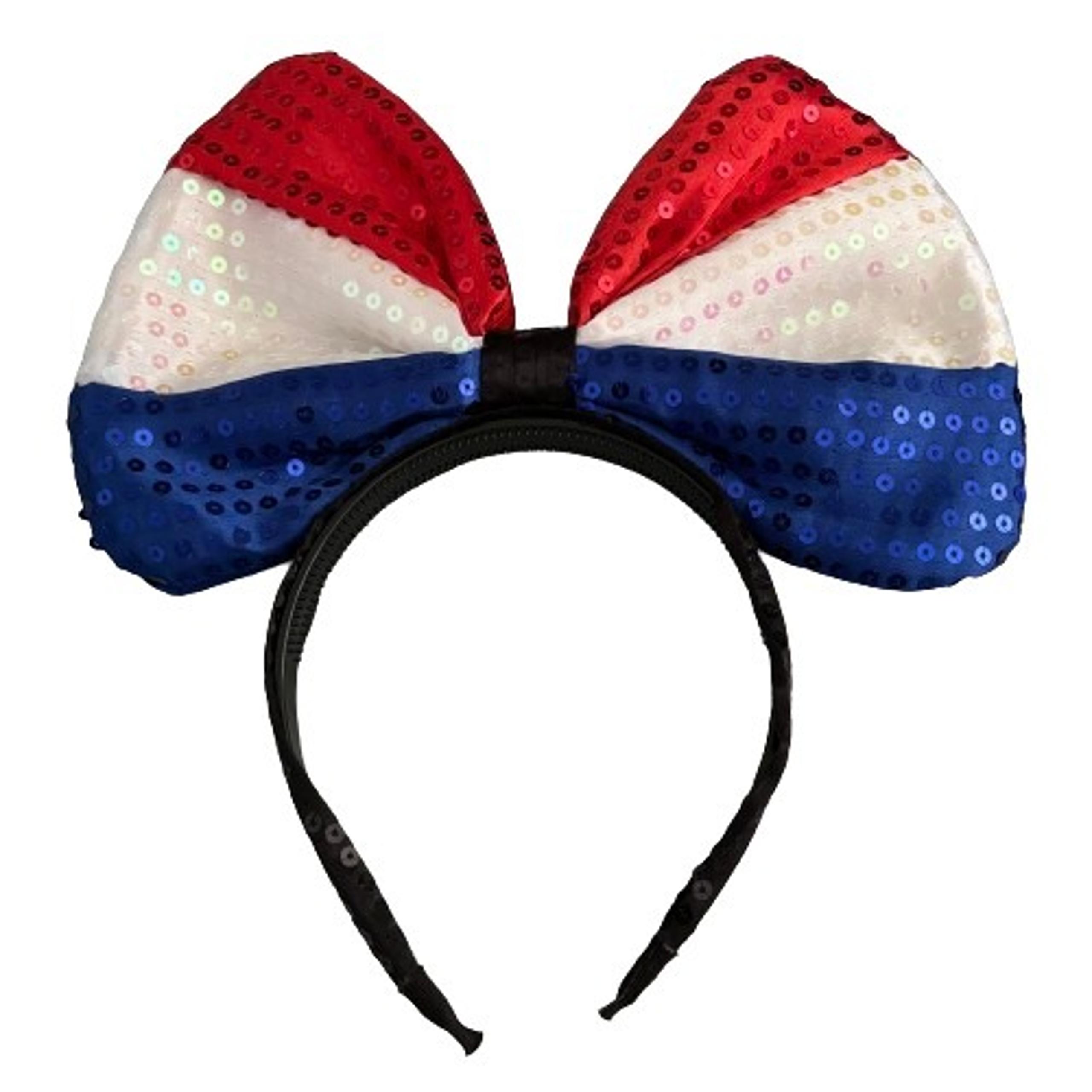 PATRIOTIC FORTH OF JULY SQUINED MOUSE EARS HEADBAND 9.5' x 7"