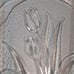 Vintage Glass serving/ cake plate with Roses 12 1/2in. Round.