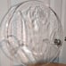 Vintage Glass serving/ cake plate with Roses 12 1/2in. Round.