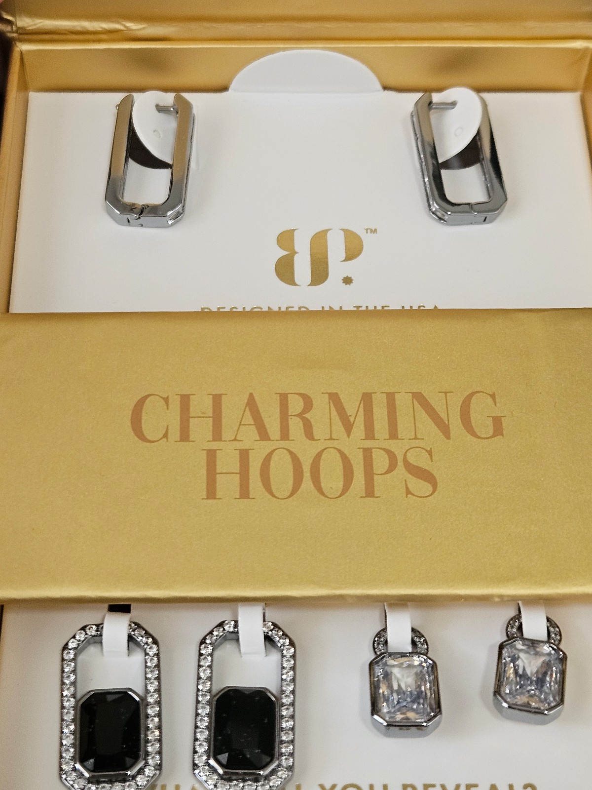 Bomb Party charming hoops - she’s pure fire Black Onyx & Hematite