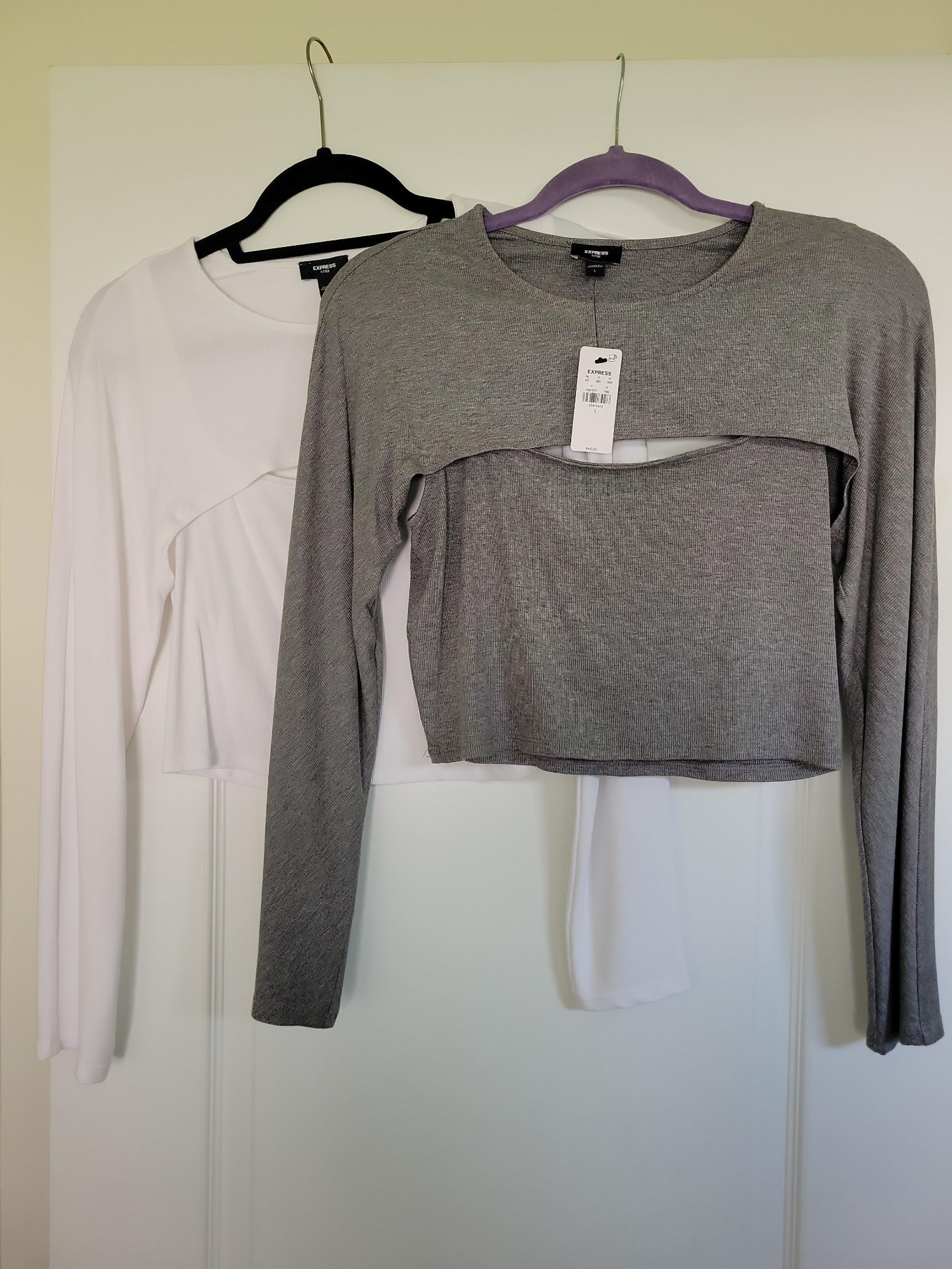 EXPRESS Ribbed Shrug and Crop Top