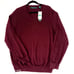 Perry Ellis Mens Long Sleeve Shirt V Neck Pima Cotton Burgundy Sz Large New