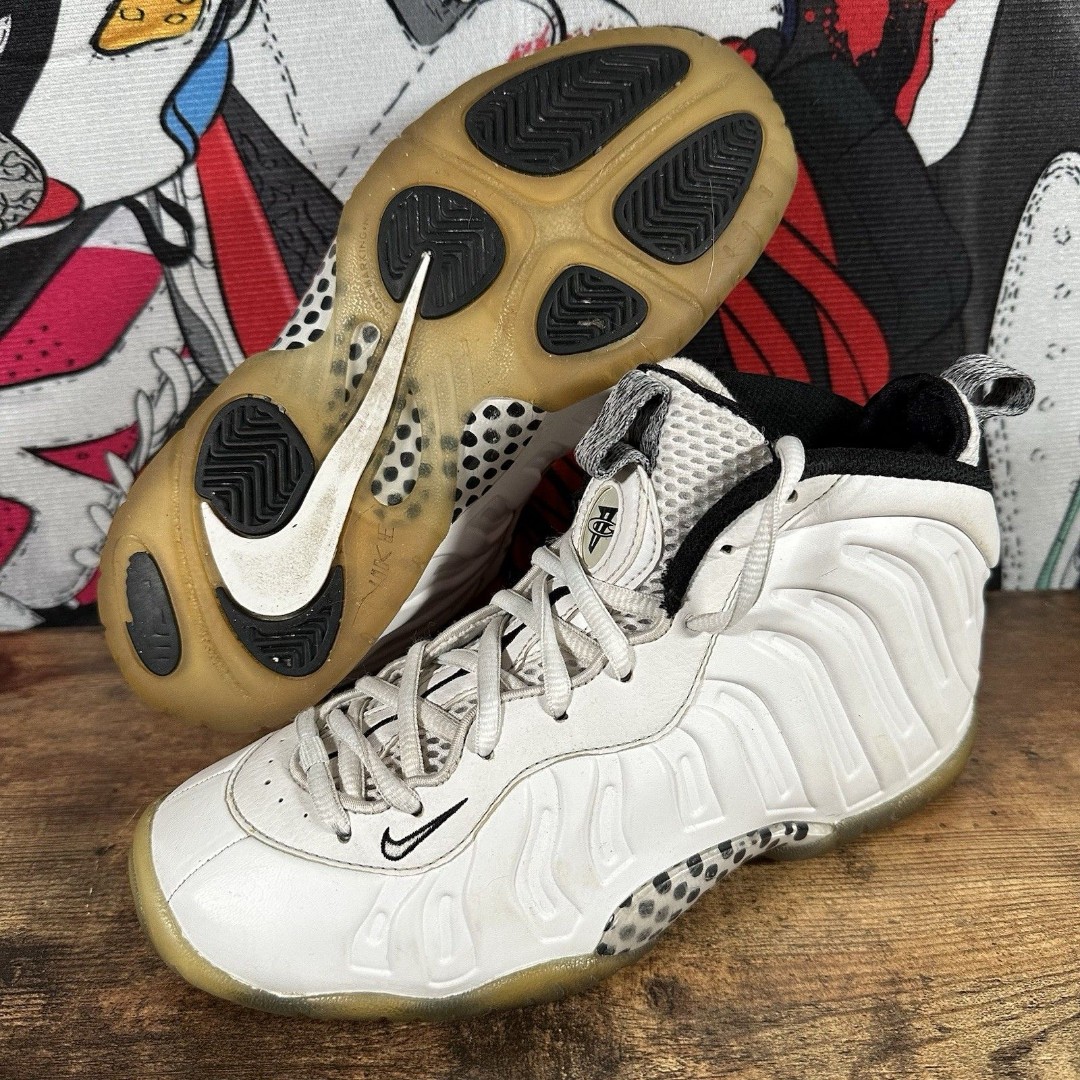 Size 4.5Y - Nike Air Foamposite One White Ice Black 644791-102 USED SHIPS ASAP