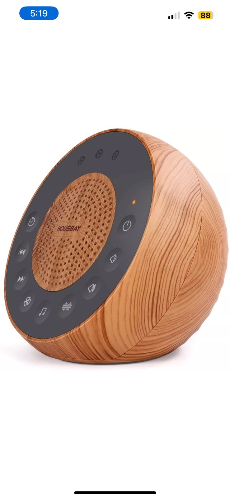 Glows white noise machine
