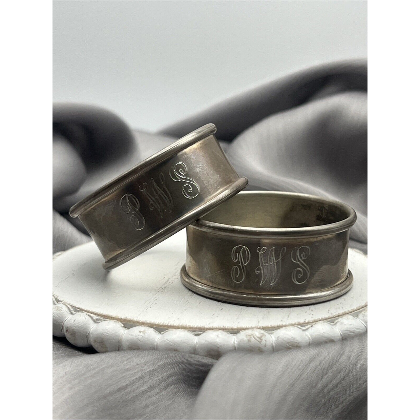 2 Sterling Alvin NAPKIN RING S17