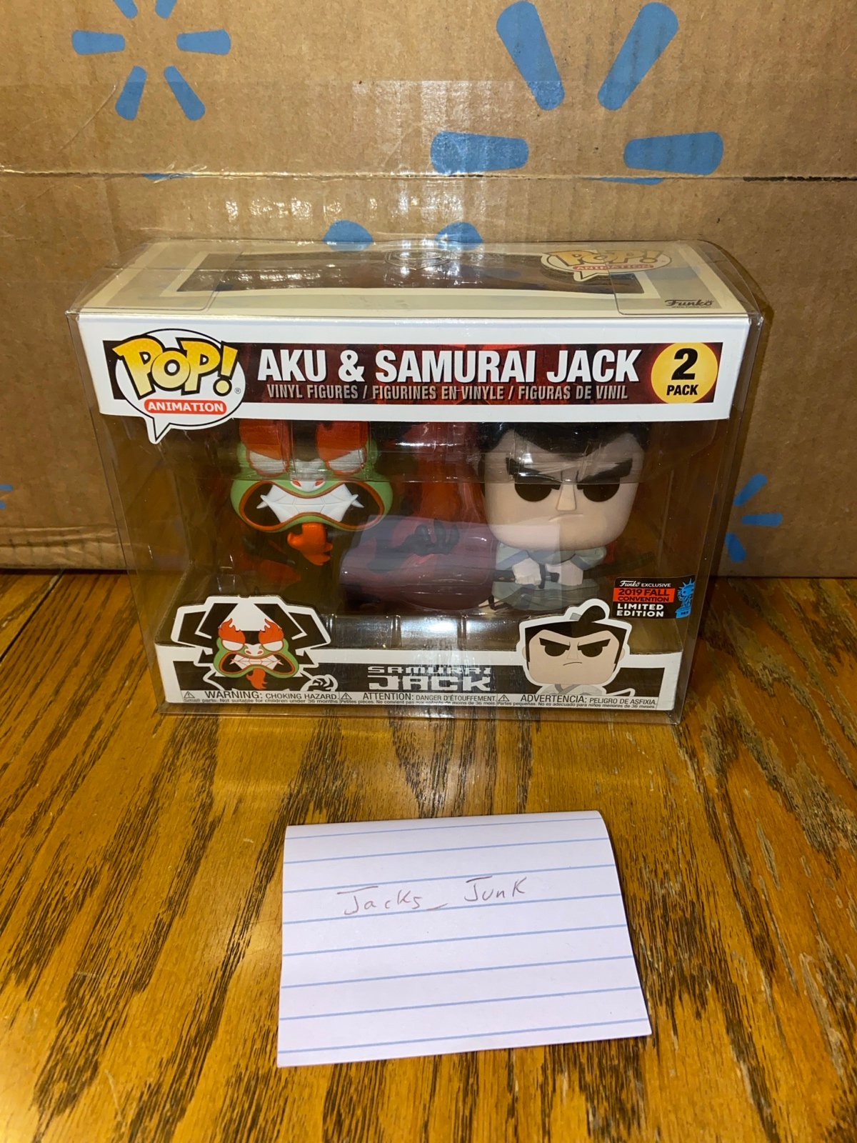Pop Animation, Samurai Jack & Aku 2 pack Funko Pop Shared Exclusive
