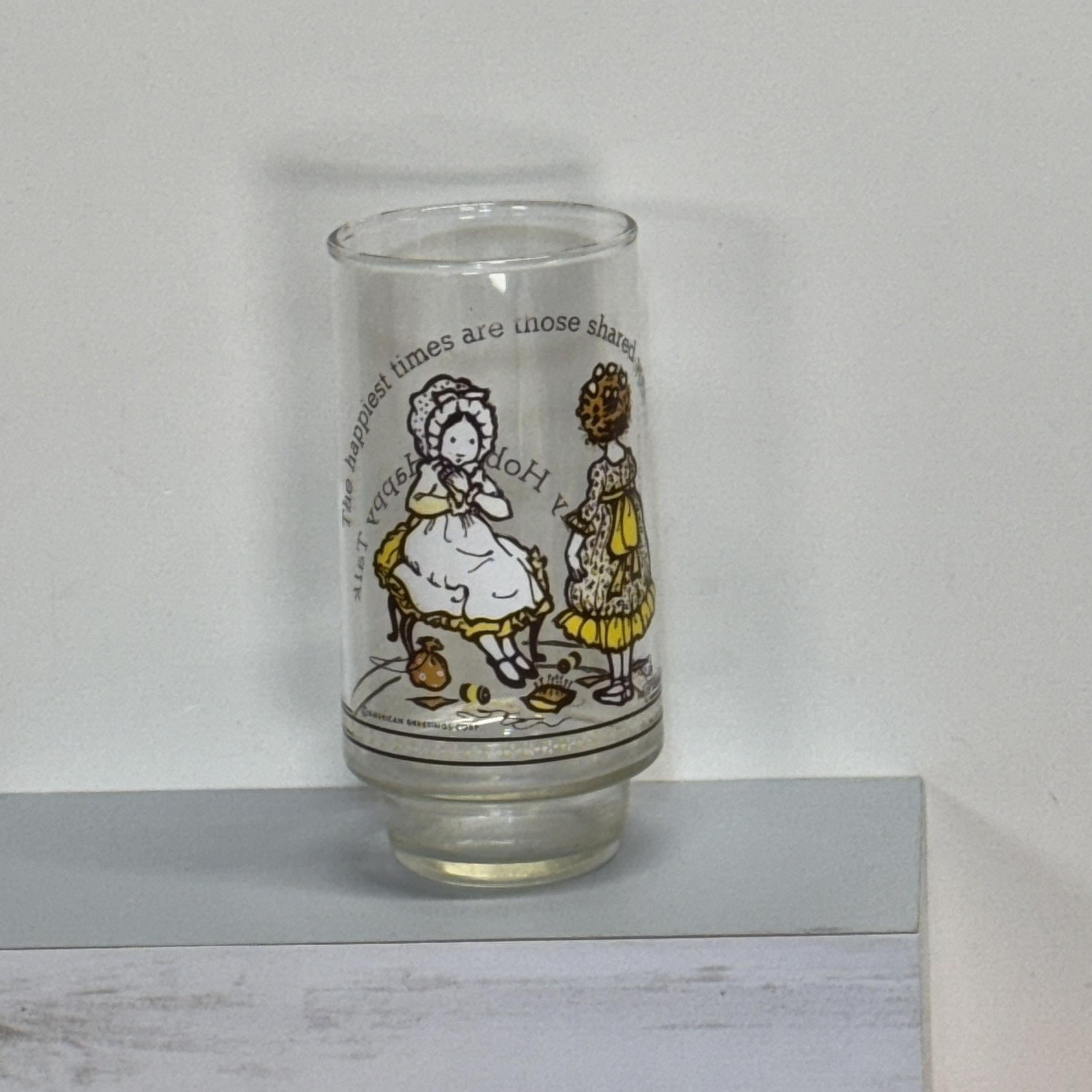 Vintage 1970s Holly Hobbie Happy Talk Coca-Cola Glass American Greetings