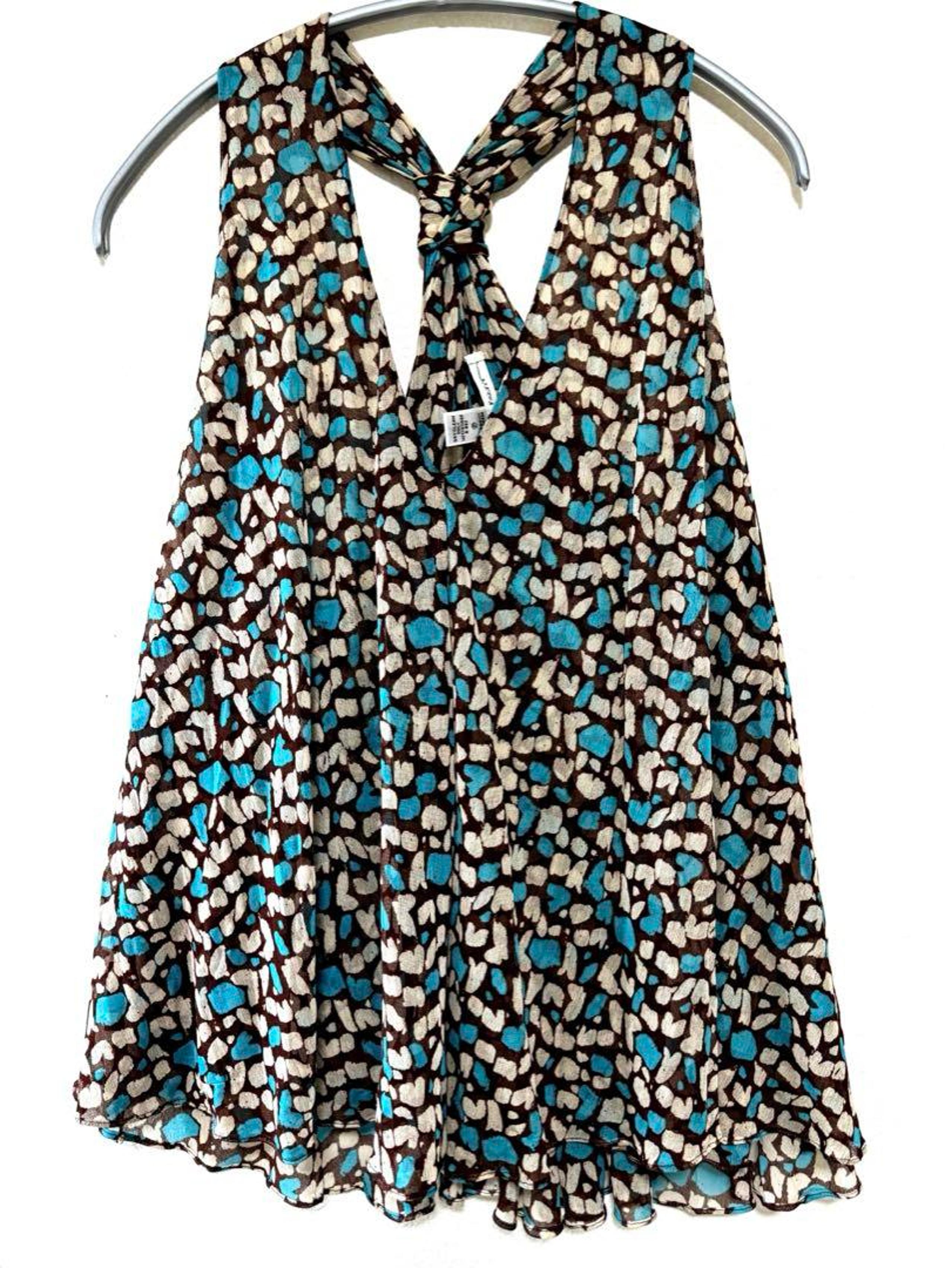 DIANE von FURSTENBERG Silk Camisole Heart Pattern.
