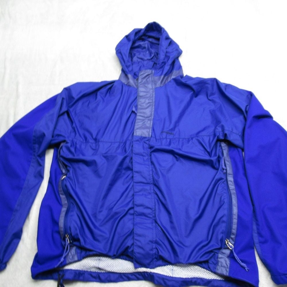 Patagonia Electralight Jacket Womens Large Purple Blue Full Zip Stretch Rain