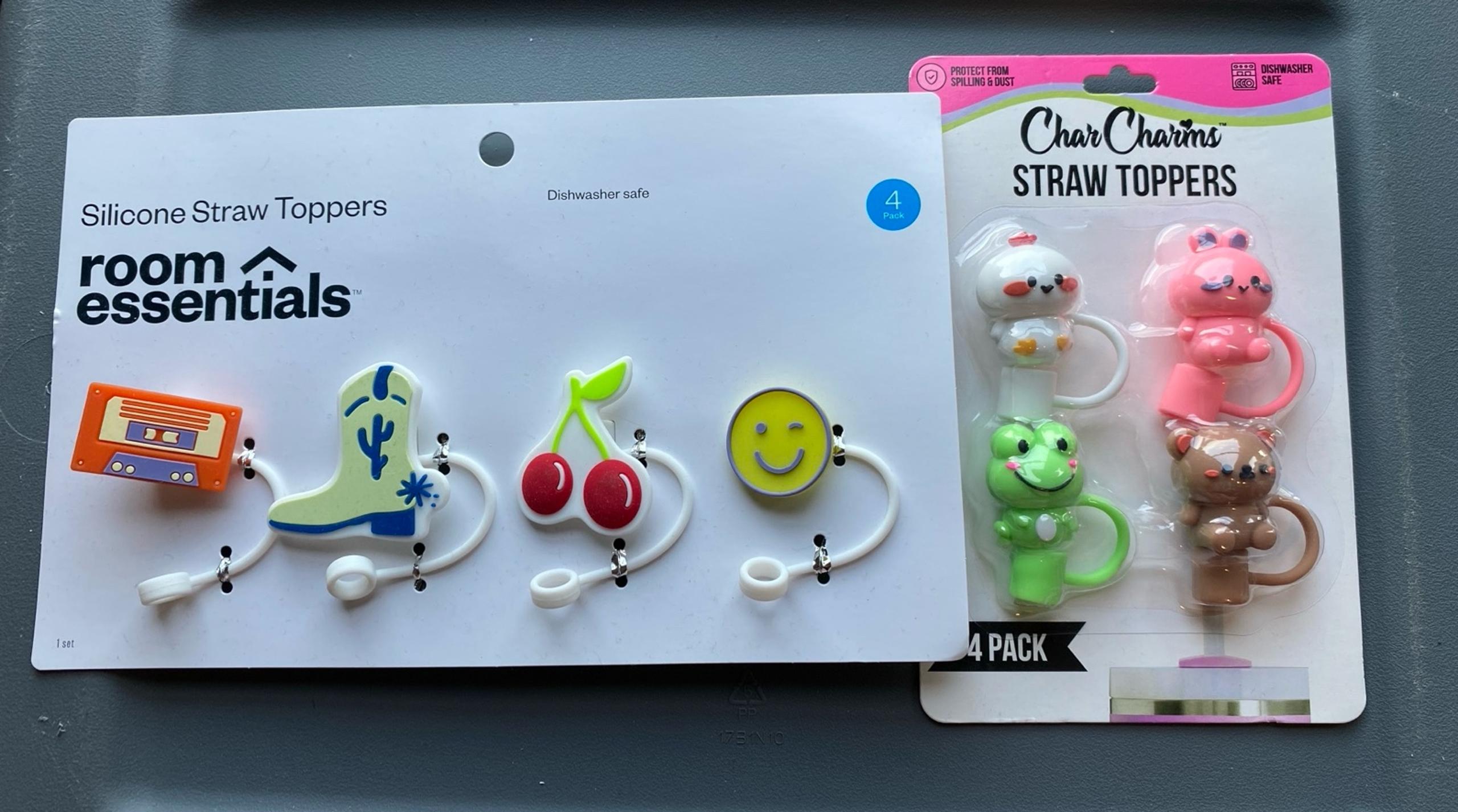 Straw toppers x2