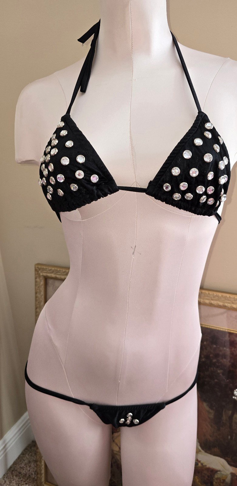 Rhinestone 2 PC thong bikini