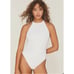 Andie Swimwear Asbury Ribbed One Piece Swimsuit Sz Large Womens White High Neck