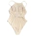 Andie Swimwear Asbury Ribbed One Piece Swimsuit Sz Large Womens White High Neck