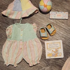 American girl bitty baby bathing suit set