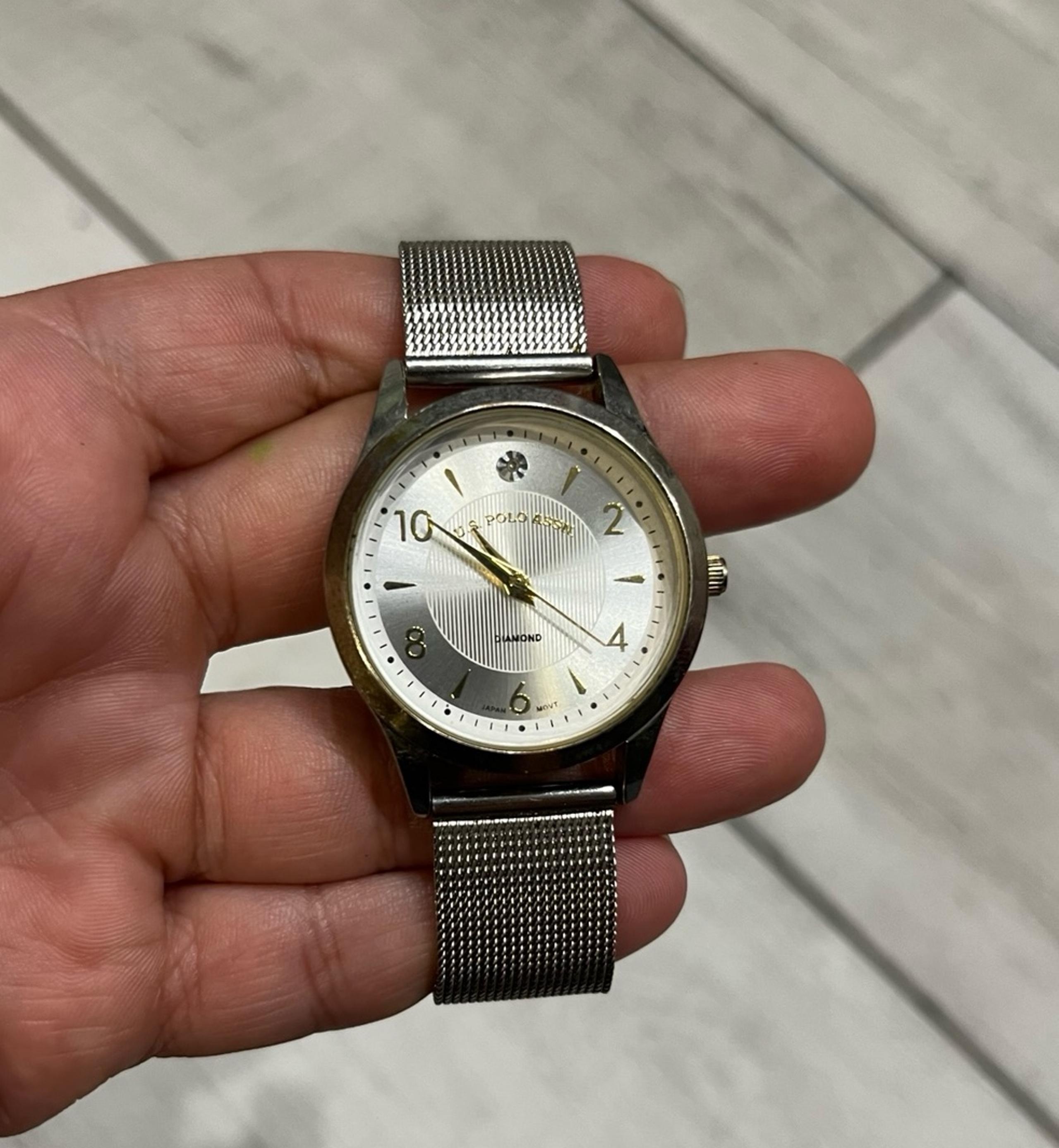 U.S. POLO ASSN. USC2588 Diamond Quartz Analog Women's Watch New Battery