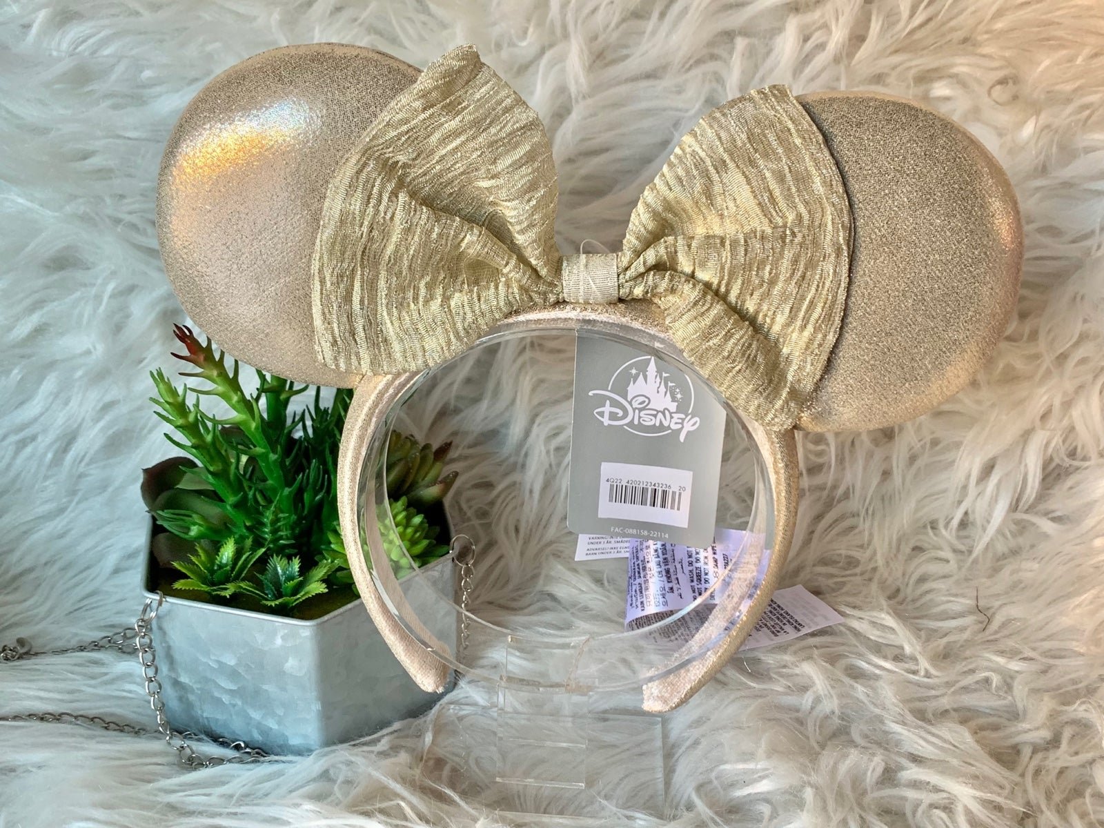 Disney Parks Gold Ears Headband Minnie Mouse