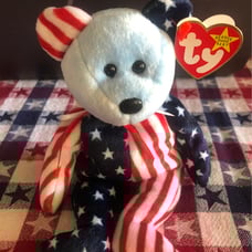 Ty Beanie Babies Spangle blue face rare