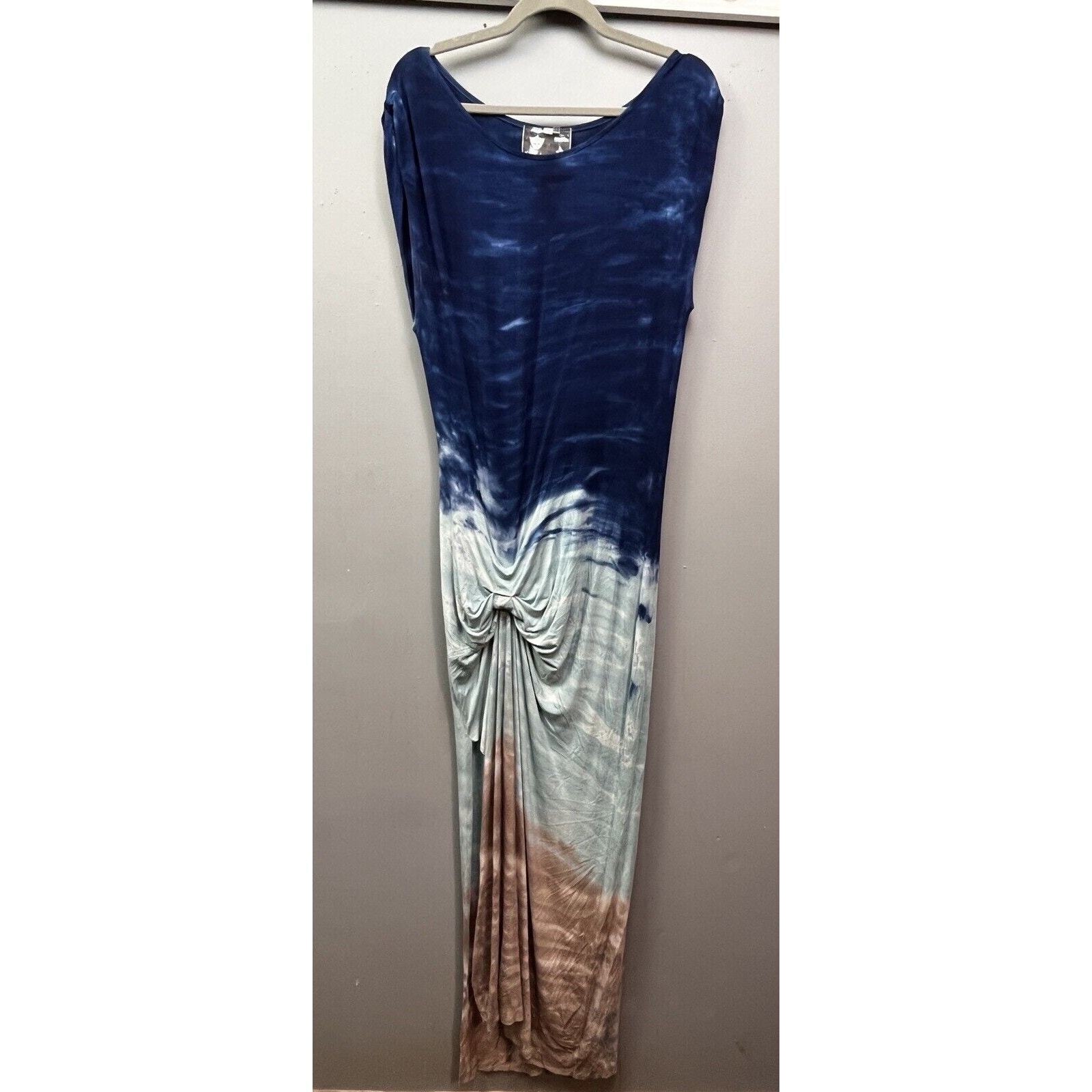 Young Fabulous & Broke Tie Dye Tank Maxi Dress Womens Medium Ruched Stretch